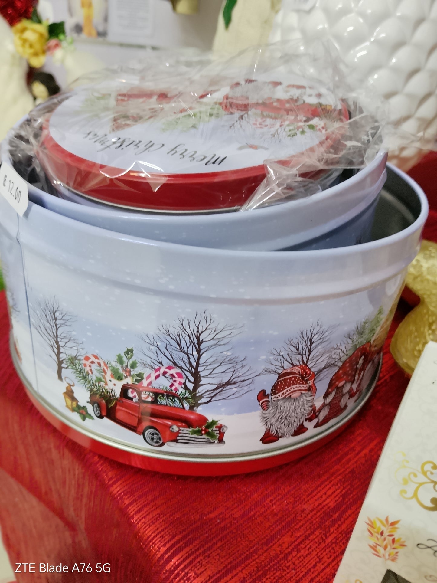 Set 3 Scatole di Latta Natalizie "Scena Invernale"