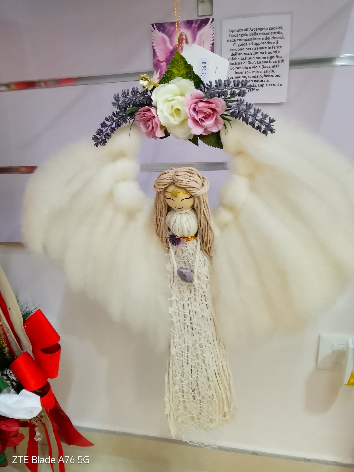 Angelo Messaggero di Pace - Decorazione Soffice e Romantica 🕊️ ispirato all'Arcangelo Zadkiel