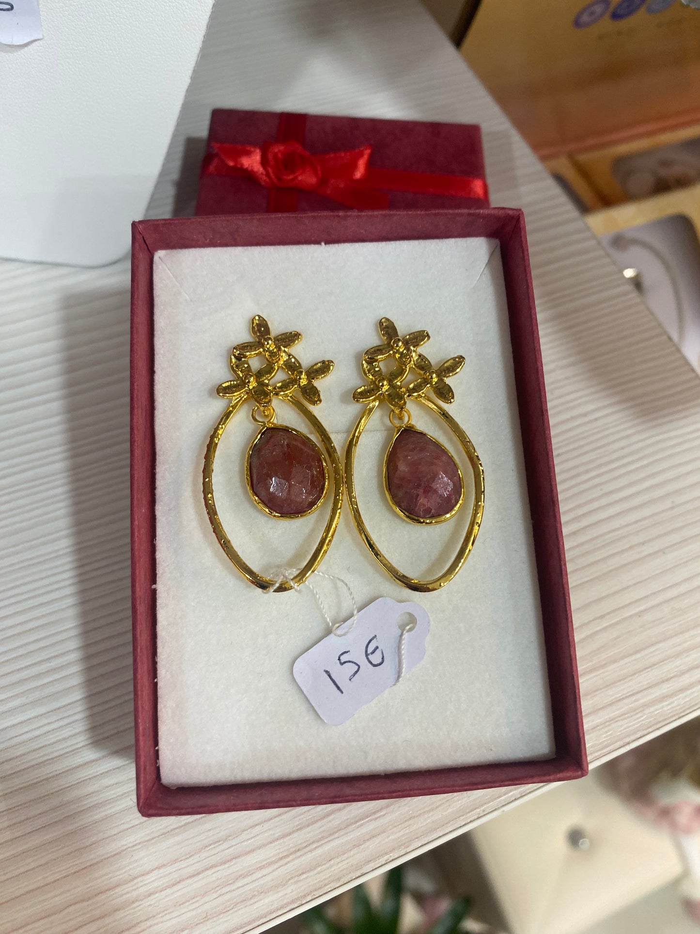 Orecchini Pendenti "Ninfee Dorate" – Eleganza Floreale