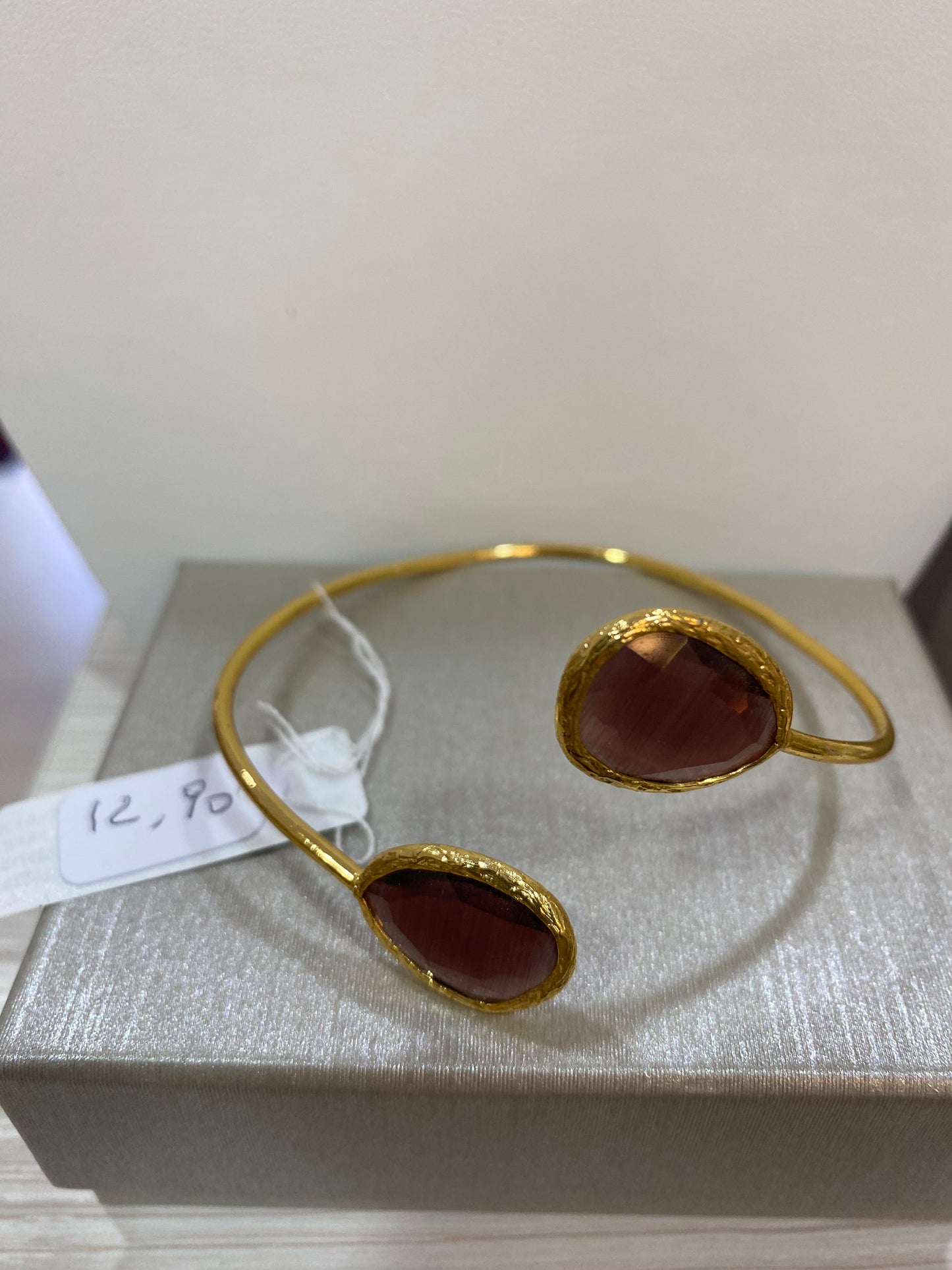 Bracciale Rigido "Gocce di Rubino"