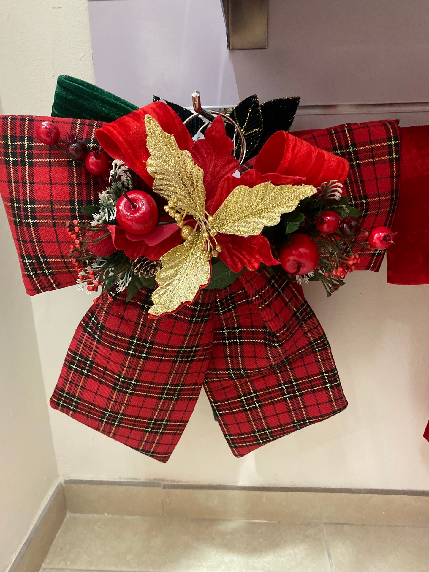 Fiocco Natalizio Scozzese Lussuoso - Realizzato a mano - Decorazione Festiva! ๐