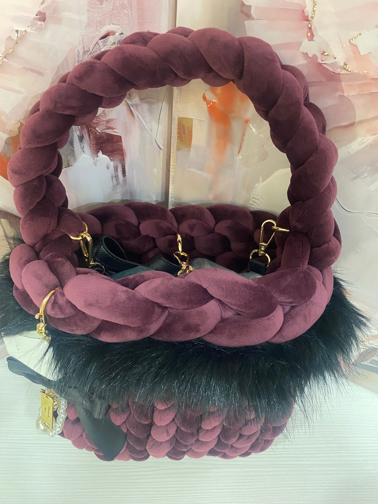 Borsa "Marshmallow" Rosso vino- Eleganza e Morbidezza