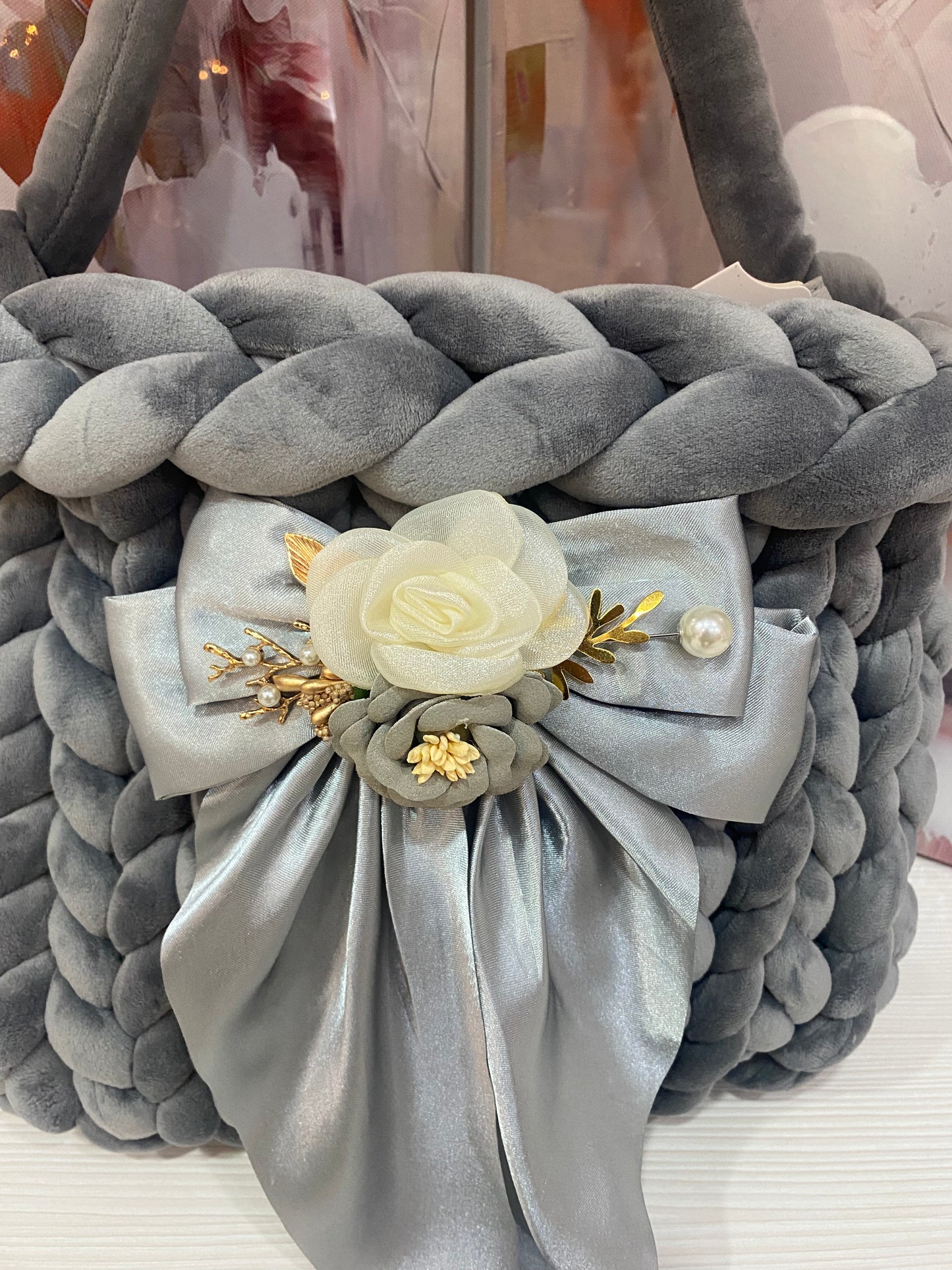 Borsa "Marshmallow" Grigia - Eleganza, raffinatezza e Morbidezza