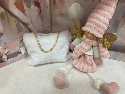 Borsa/Clutch "Midnight Glamour" in Ecopelliccia con Catena Dorata