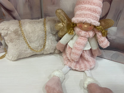 Borsa/Clutch "Midnight Glamour" in Ecopelliccia con Catena Dorata