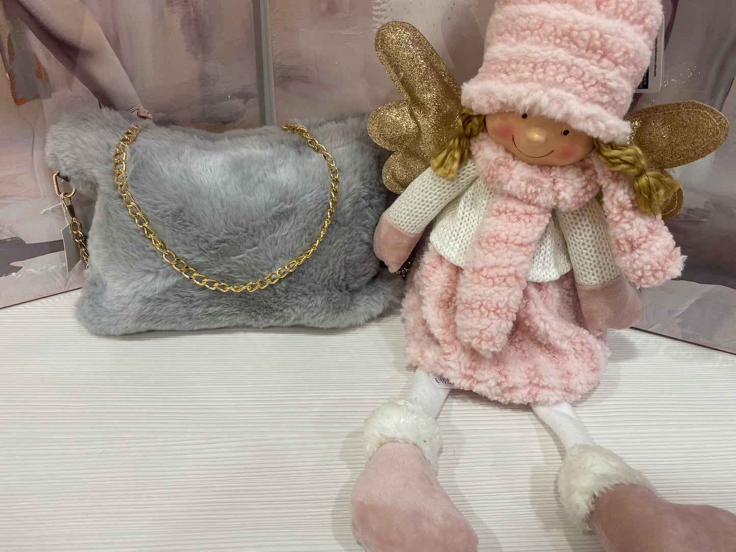 Borsa/Clutch "Midnight Glamour" in Ecopelliccia con Catena Dorata