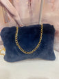 Borsa/Clutch "Midnight Glamour" in Ecopelliccia con Catena Dorata