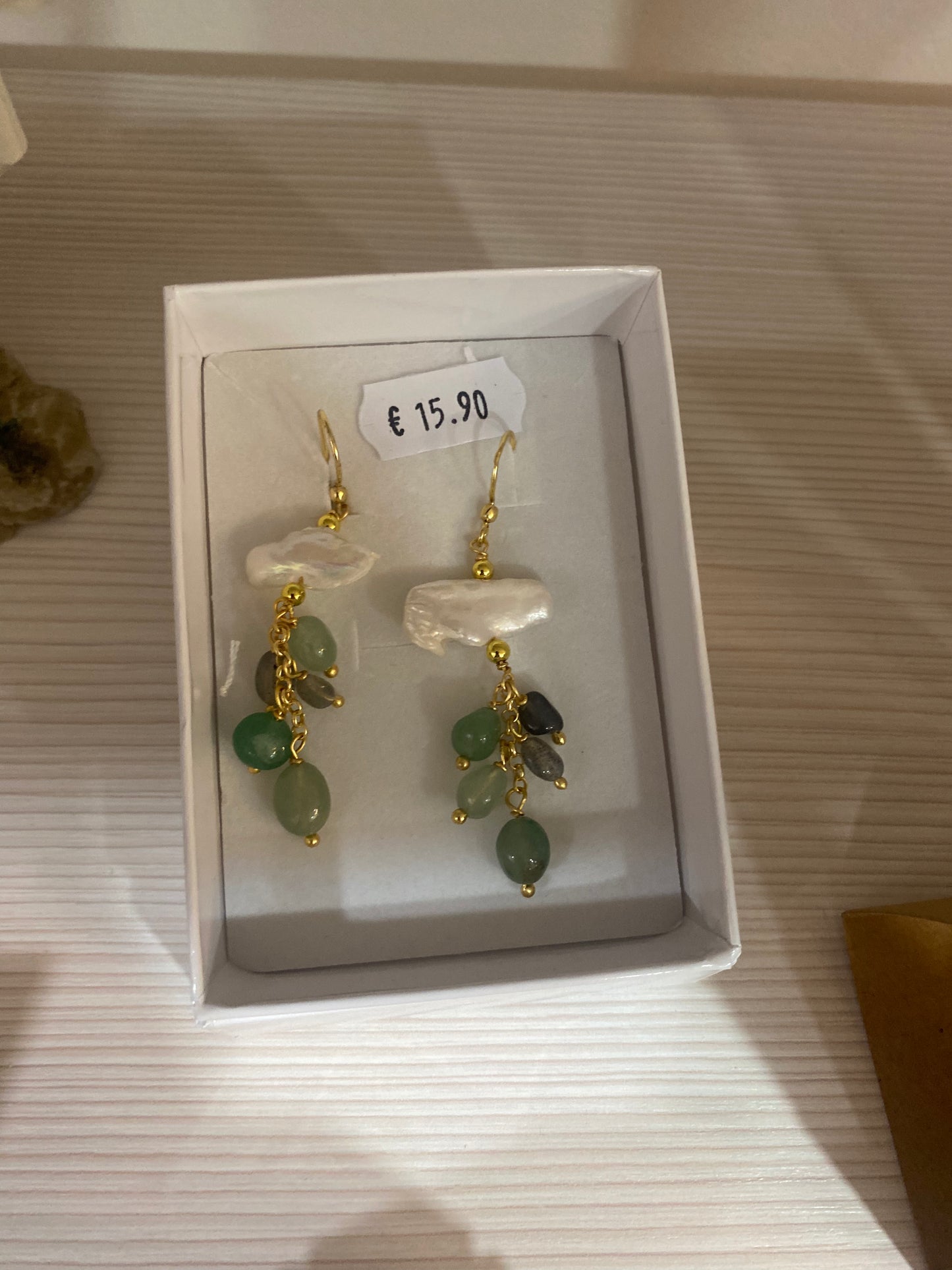 Orecchini "Armonia Naturale" – Perle Barocche, Avventurina e Agata