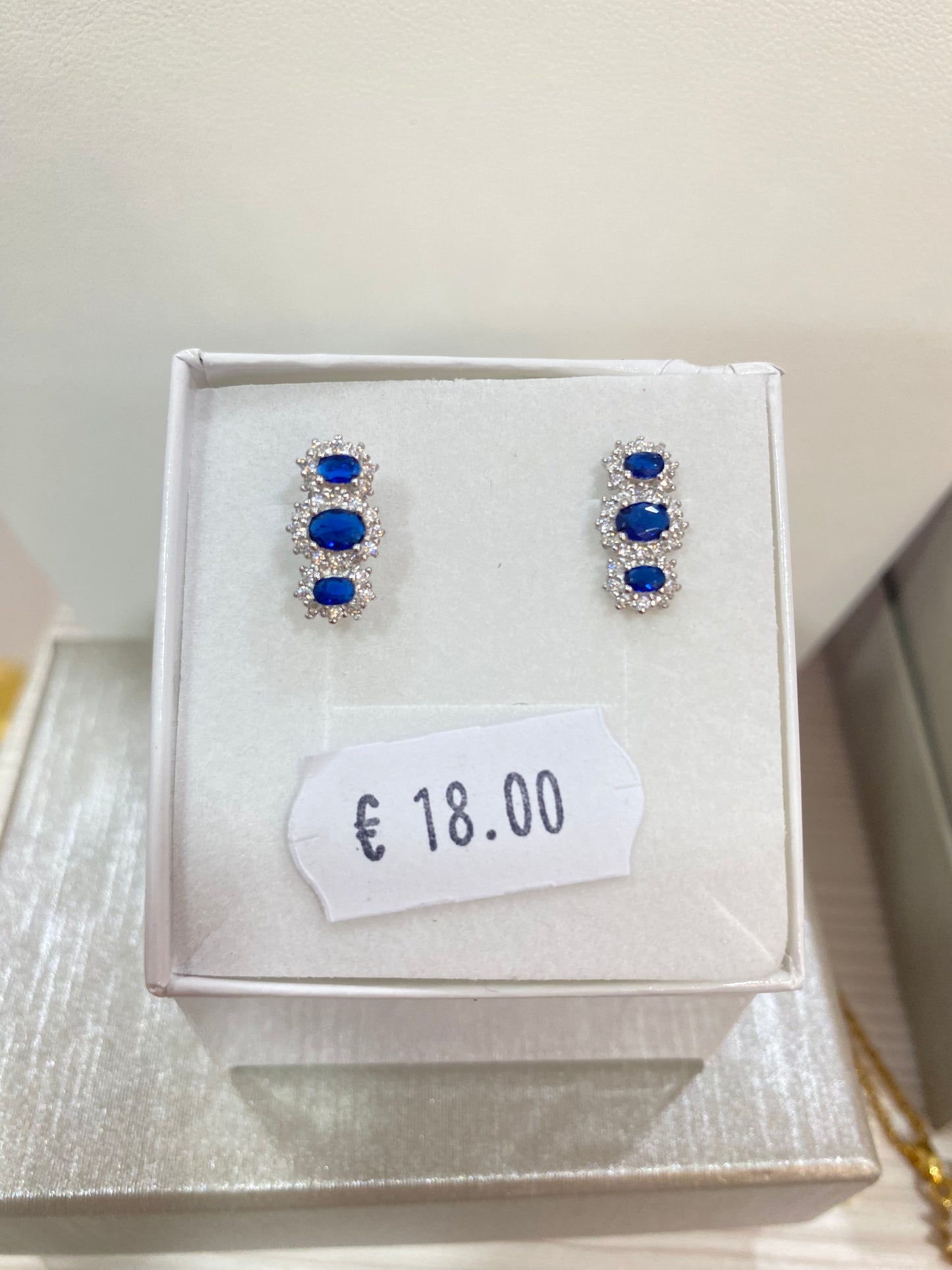 Orecchini "Trilogia Reale" - Zaffiro e Luce