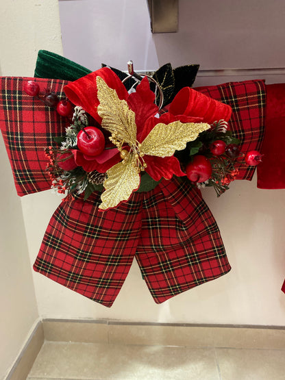 Fiocco Natalizio Scozzese Lussuoso - Realizzato a mano - Decorazione Festiva! 🎄