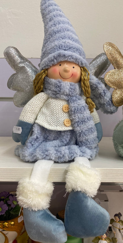 Fata Peluche Invernale con Ali Glitterate - Decorazione Magica! 💖