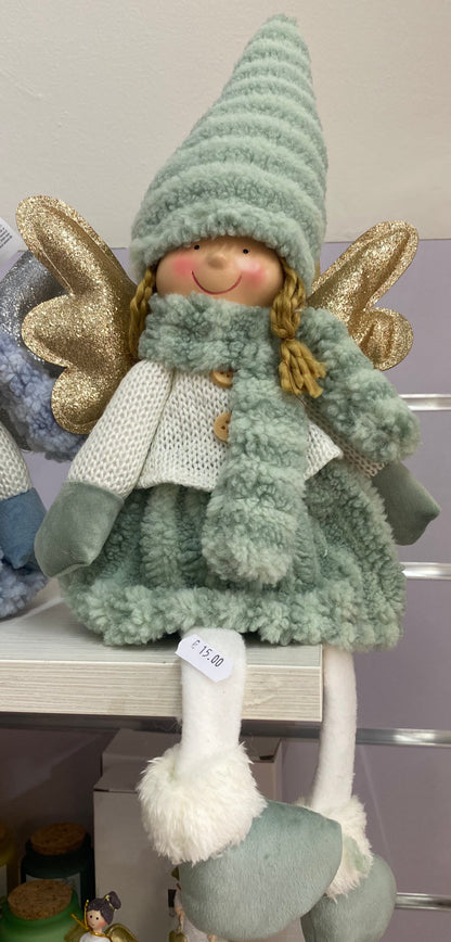 Fata Peluche Invernale con Ali Glitterate - Decorazione Magica! 💖