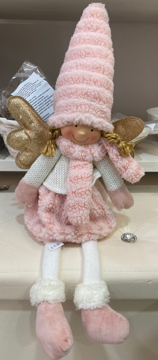 Fata Peluche Invernale con Ali Glitterate - Decorazione Magica! 💖