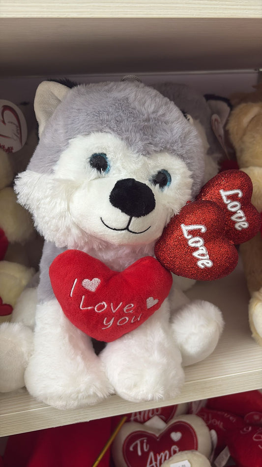 Peluche Husky "Sweet Heart" – Il Regalo Perfetto per San Valentino
