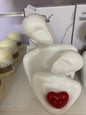 Statuina Coppia "Abbraccio e Cuore"